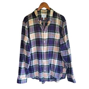 Wesc Plaid Tartan Regular Fit Flannel Purple Men's XL